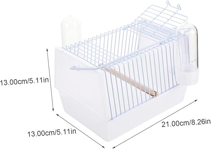 1set Portable Parrot Cage Lightweight Wire Bird Carrier for Travel Hiking Camping Pet Cage for Parrots Birds Convenient Handle for Easy Carrying for Outdoor Adventures
