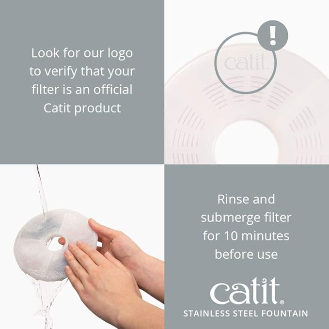 Catit Fresh & Clear Stainless Steel Cat Water Fountain, 50023