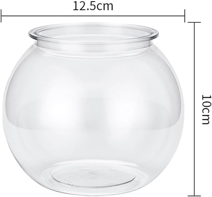 Transparent Small Fish Tank Vase Tabletop Ornament Aquarium Bowl for Office Entryway Bedroom Home Decor Housewarming Gift Plants