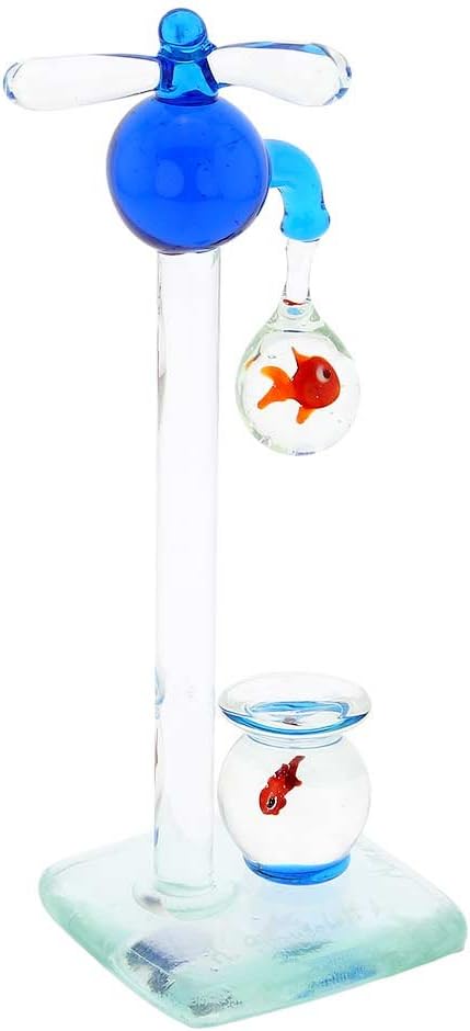 Glass Of Venice Murano Glass Faucet and Aquarium with Fish