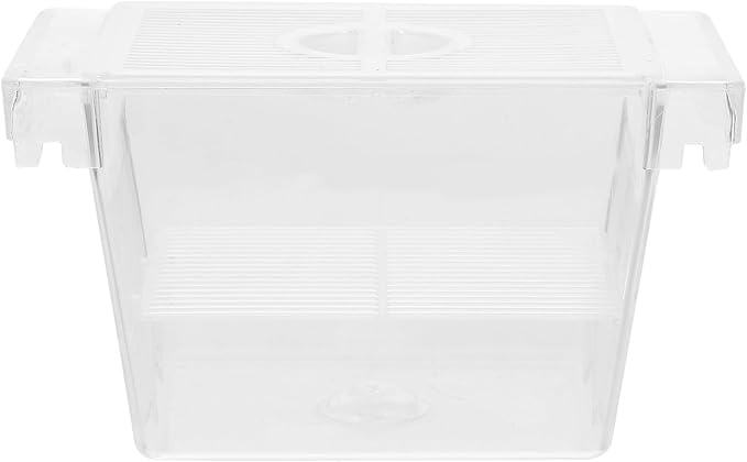 Veemoon Fish Incubator Box for Aquarium Breeding Tank with Aeration and Self-Flow Design, Nursery Hatchery Separator for Betta and Shrimp Habitat