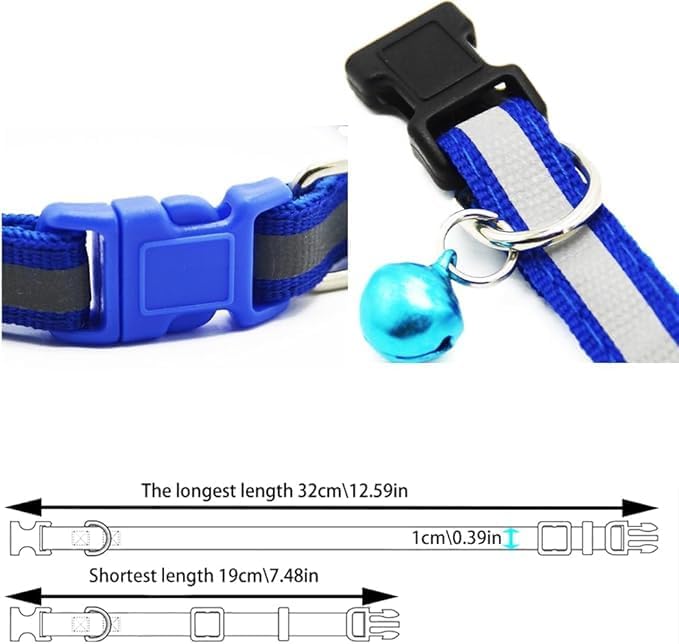 Orange Kitten Collar and Leash Set, Reflective Puppy Collar and Leash Adjustable Quick Release Dog Collars for Small Dogs with Bell for Tiny Little XXS XS Extra Small Breed Pets Cats Girls Boys
