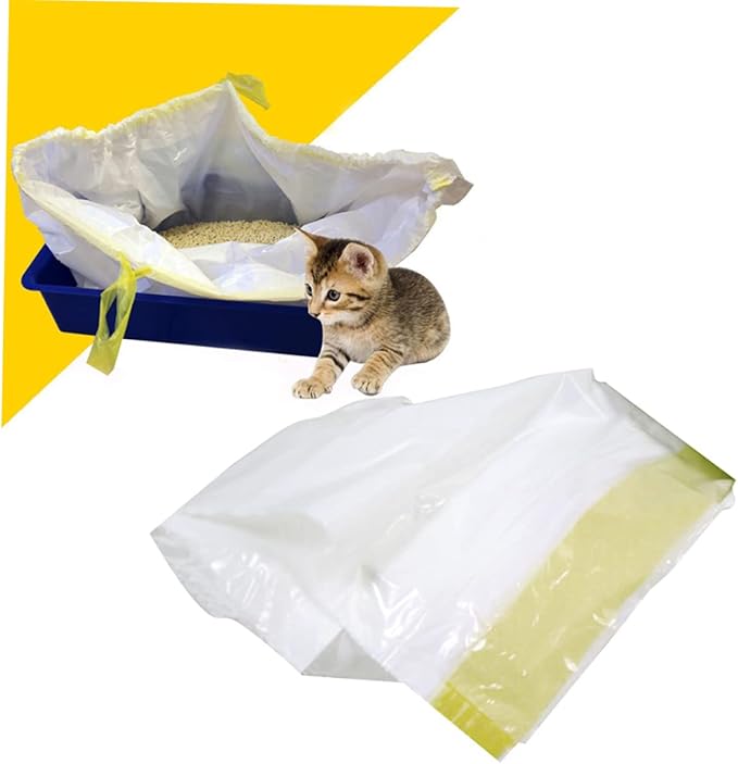GANAZONO 7pcs Cat Litter Bags Pet Waste Disposal Bags with Drawstring Convenient and Cat Litter Supplies for Easy Cleanup