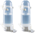 Pet Bird Waterer - 8.45 Fl Oz Automatic Parrot Water Feeder, Suspended Bird Cage Dispenser for Parakeet, Budgie, Cockatiel, Lovebirds, Canary (2Pcs)