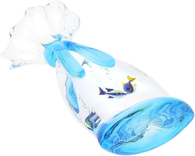 GlassOfVenice Murano Glass Aquarium Bag with Two Tropical Fish
