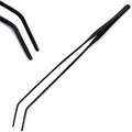 38cm/15 Inch Stainless Steel Black Tweezer Curved Tip Tweezer Aquarium Tank Aquatic Plants Tongs Tweezers Tools