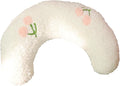 TJE Pet Calming Pillow Soft Plush Washable - Neck Support, Anxiety Relief, Joint Comfort for Small/Medium/Large Dogs & Cats (White Semicircle)
