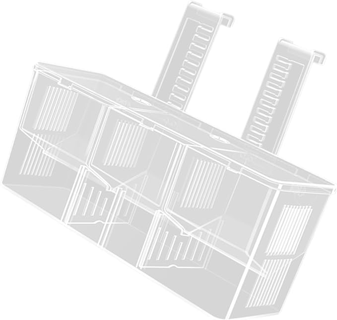 Hanging Breeding Tanks for Aquarium Small Fish Isolation Box Hatchery for Clear Spawning Aquarium Breeding Box with Detachable Wall