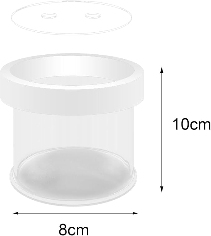 Fish Breeder Box Fish Tank Hatchery Floating Acrylic Transparent Fine Mesh Bottom Isolation Box Incubator for Baby Fish Betta, 8cmx10cm