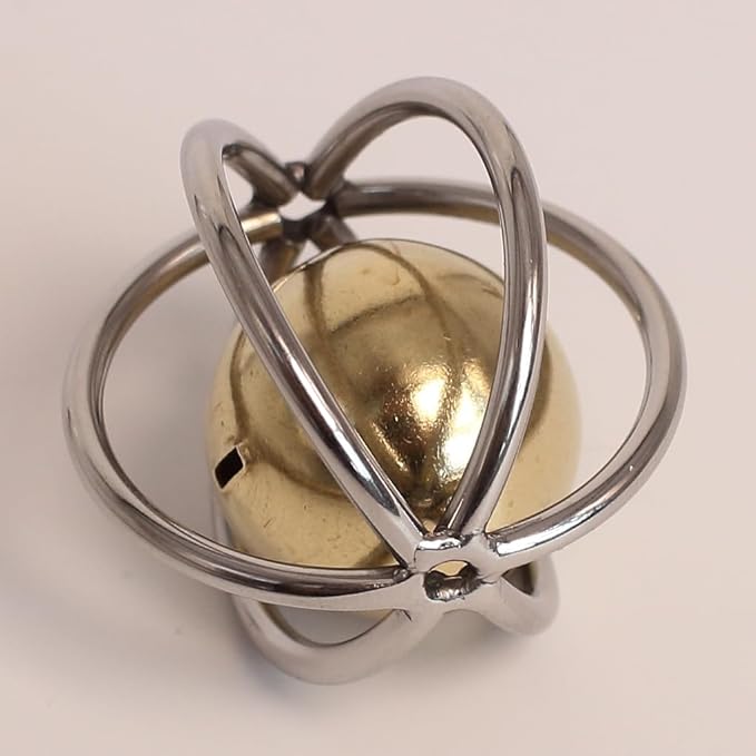 Fosrion Heavy Duty Stainless Steel Bird Toy for Large Parrots - Chew-Proof Foraging Ball with Bell for Macaws, Cockatoos, African Greys (Large)