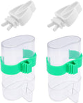 GLEAVI 4pcs Plastic Parrot Feeder and Vegetable Clips Set, Multi-Function Bird Feeding and Watering Supplies for Cage Accessories, Convenient Household Parrot Accessory