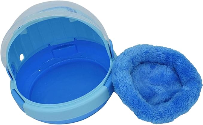 Mipcase Handheld Parrot Travel Cage with Design and Soft Fleece Nest Pad, Portable Small Bird Carrier Suitable for Budgies, Cockatiels, and Young Birds