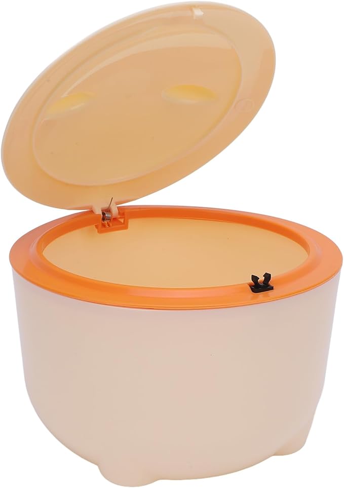 Odor Cat Litter Trash Can with Press Type Lid - Compact Enclosed Cat Waste Container for Home, PP Material
