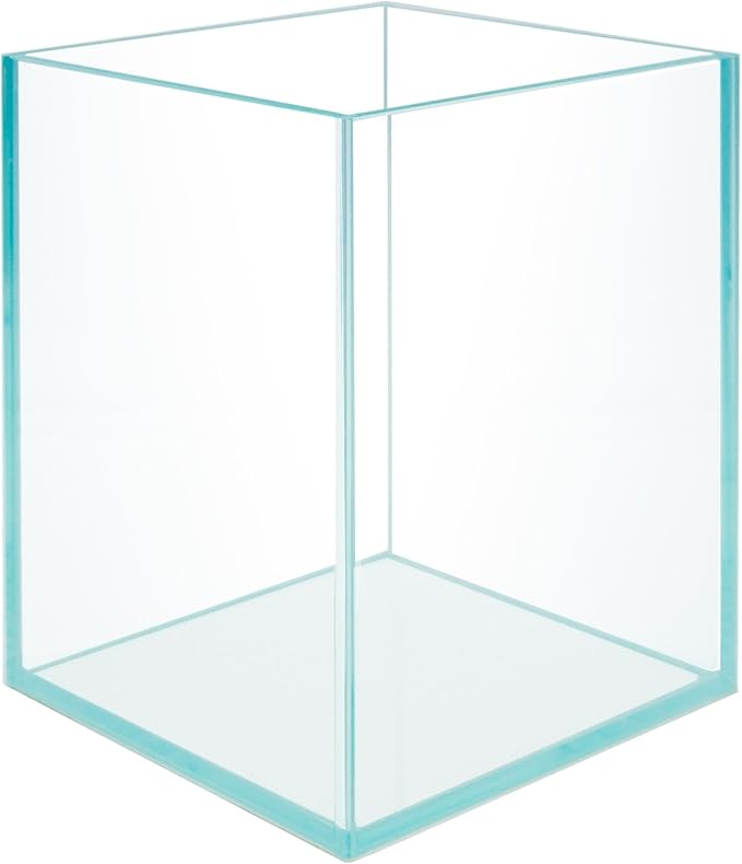 Nano Tall Rimless Frameless Extra Clear Glass Aquarium, Low Iron Glass Tank, 5mm Glass, White Leveling Mat Included, w/Lids Options