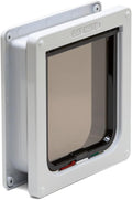 Cat Mate 4-Way-Locking Cat Flap with Door Liner to 2" (235) - Secure Lockable Door for Small to Medium Sized Cats, for UPVC, Wood and Wall, White