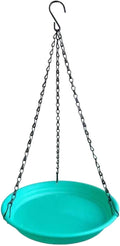 Hanging Bird Feeder and Waterer Tray Bird Food Tray Outdoor Birdbath Hanging Backyard Birdbath for Garden Balcony Trees Lawn, Green