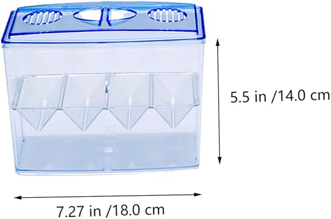 Small Fish Breeding Box Freestanding Incubator Suction Cups No Gap Isolation Tank for Fish Hatching and Reproduction