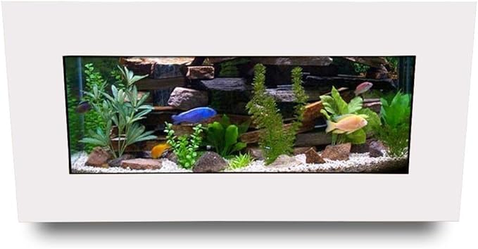 Aussie Aquariums AA-Skyline-MWHITE 2.0 Wall Mounted Aquarium, Matte White