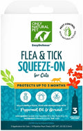 Only Natural Pet EasyDefense Natural Control Squeeze-On Drops - Plant-Based Formula for Cats Over 4 Months - Natural Topical Care Formula for Cats - Pet Health Protection - 3-Month Supply (2-Pack)