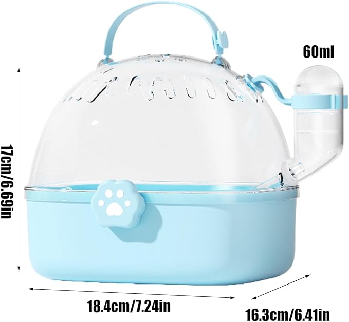 Bird Carrier Travel Cage, Portable Panoramic View Bird Travel Cage, Secure Ventilated Habitat with Water Bottle, Outdoor and Wild Adventures, Safe Transport for Small Birds, Parrots, Finches, Budgies