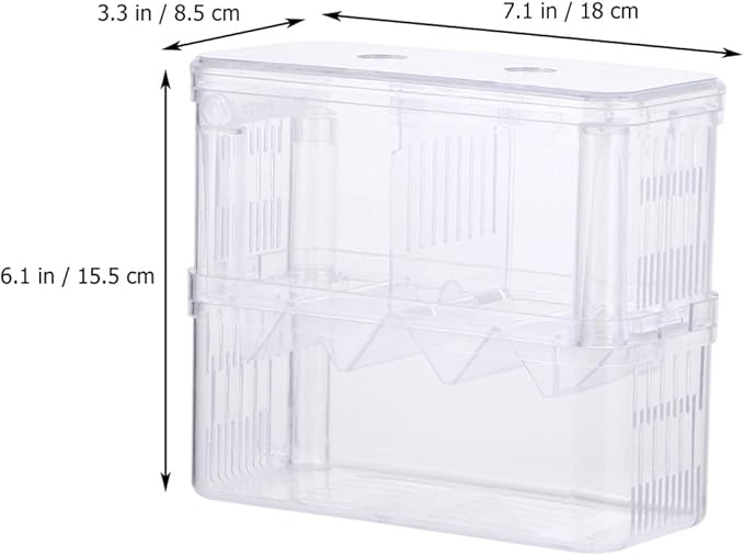 POPETPOP Aquarium Breeder Box - Floating Breeder Box for Fish Tank Durable Aquarium Breeding Hatchery Incubator Isolation Box Tank for Fish Breeder