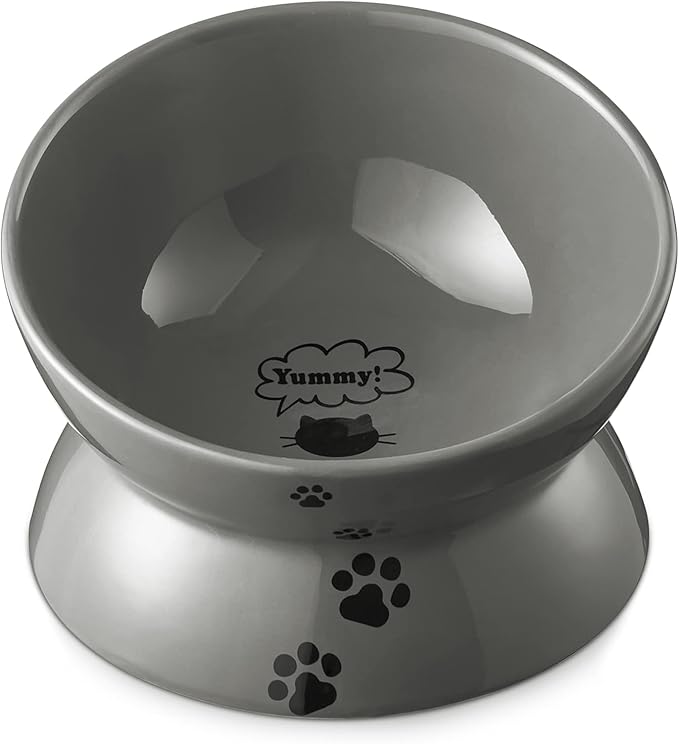 Y YHY Cat Bowls,Grey