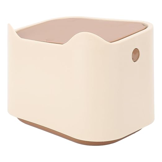 Pssopp Multipurpose Mini Cat Waste Trash Can, Compact and Space Saving Design Reduce Odor Enclosed Design Cat Litter Trash Can for Cat Garbage Storage