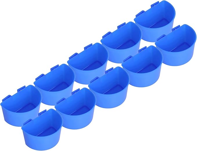 Zerodis Pigeons Feeding Cups, Plastic Bird Dish for Watering and Feeding, Easy to Hang Supplies for Bird Breeders and Pet Owners (Blue)