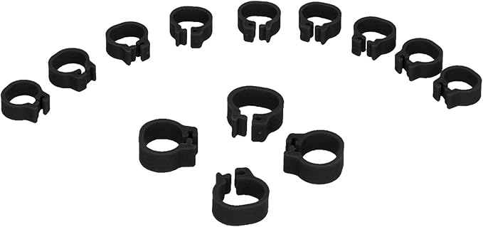 Fydun 100PCS S Leg Rings, 8mm Pigeons Identification Poultry Plastic Bird Foot Clip Pool Vacuum Hoses Bands No Words SuppliesOrange Health Supplies Band for Identify Orange (Black)