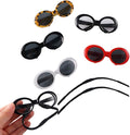 Vctitil 5 Pcs Cat Sunglasses Dog Sunglasses Cosplay Photo Props Birthday Party Outdoor Activities Funny Pet Accessoires for Small Dog or Cat