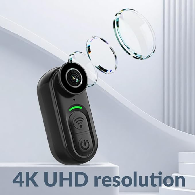 4K Pet Camera Real Video Record Photos with Phone App,Tiny Action Cameras for Dog and Cat,Pet Go Pro,Sport Cam