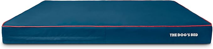 The Dog’s Bed Orthopedic Memory Foam Dog Bed Mattress, Oxford Fabric, Blue with Red Trim, XXXL, 6-Inch