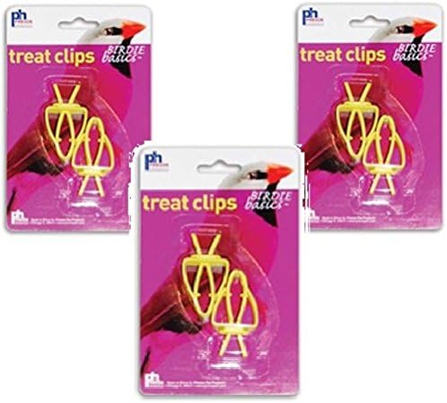 6 Pack of Prevue Pet Treat Clips (3 Packages with 2 Clips Each)