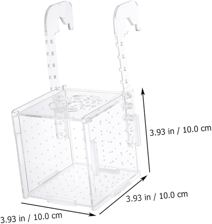 HANABASS 2pcs Acrylic Fish Tank Breeding Isolation Safe Fish Incubator for and Shrimp Easy to Clean Convenient for Aquarium Use
