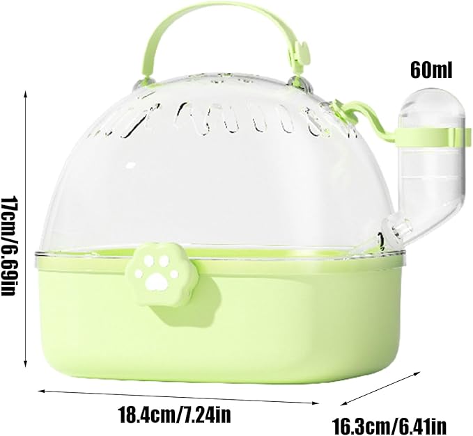 Bird Carrier Travel Cage, Portable Panoramic View Bird Travel Cage, Secure Ventilated Habitat with Water Bottle, Outdoor and Wild Adventures, Safe Transport for Small Birds, Parrots, Finches, Budgies
