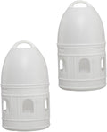 2X Pigeon Water Dispenser Automatic Feeder, 10L Water Pot Container, Large Capacity Waterer, Bird Feeding Drinker for Chicken Parrot Duck Parakeet
