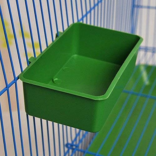 Litewoo Bird Seed Food Feeder Dish Water Feeder Bowl for Parrot Macaw African Greys Budgies Parakeet Cockatiel Conure Canary Finch Cage (4.7inch)