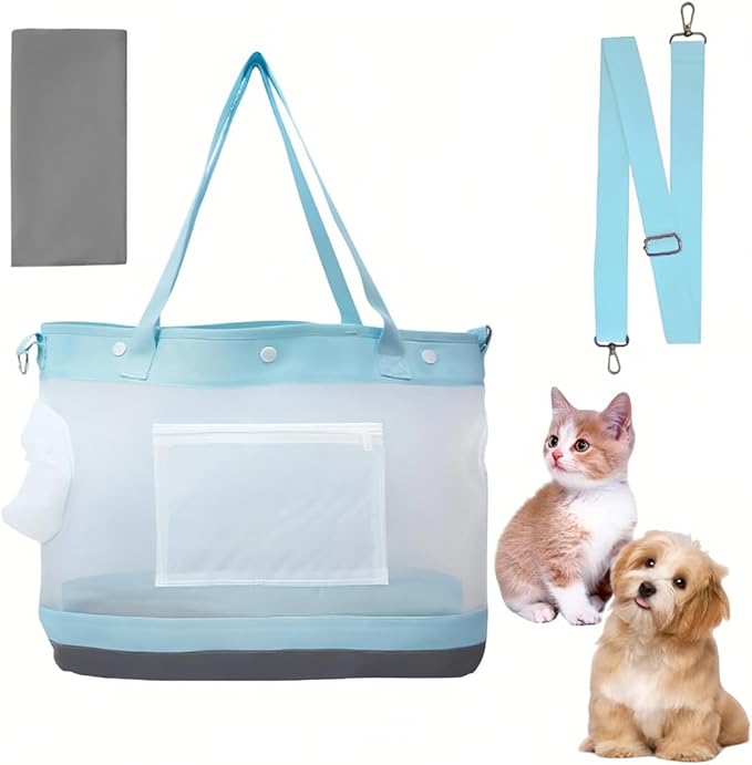 Dog Purse Carrier for Small Dogs - Pet Carrier for Cat, Soft Sided Dog Carrier for Small Animals,Collapsible Breathable Lightweight Pet Carrier Sling for Outing Travel Vet-Light Blue
