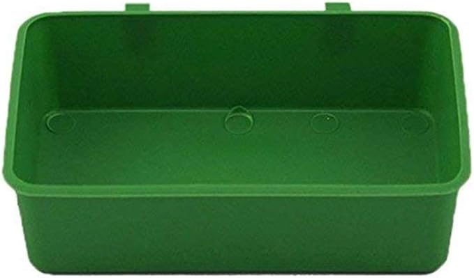 Bird Seed Food Feeding Cups Plastic Hanging Bowl for Poultry Parrot Pigeon Parakeet Budgie Cage (4.72inch)