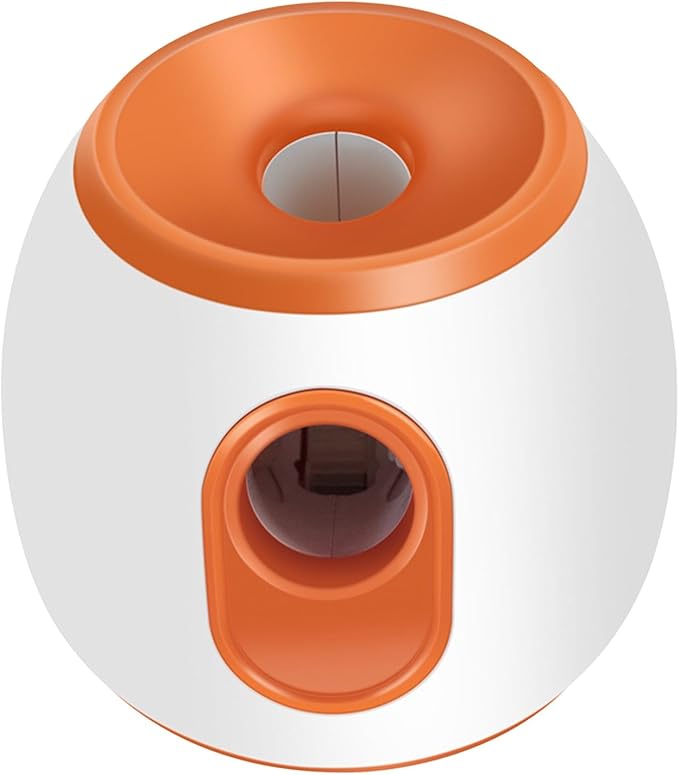 Automatic Ball Launcher for Dogs, Large Silent Dog Ball Thrower with Remote Control, 3 Adjustable Throwing Distances, Rechargeable, Durable, Indoor/Outdoor Use (Orange)