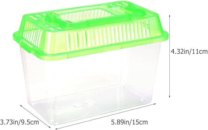 5pcs Portable Handheld Aquarium Fish Tank Mixed Tank Transparent Pet Carrier Turtles Hamsters Fish