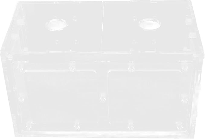 Fish Breeding Box, Acrylic Lid Web Page Fish Tank Incubator Protective Transparent for Aquarium Small Fish (17 * 9 * 10CM)