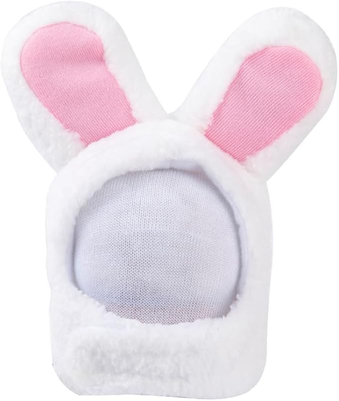 Cat Halloween Costumes - 2 Pcs Lion Mane Wig for Cat & Bunny Rabbit Hat with Ears,Funny Pet Clothes Dress for Halloween,Fits Most Cats(M Size)