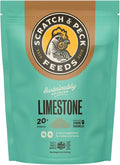 Scratch and Peck Limestone Supplement for Chickens and Ducks - High in Calcium, Made from Pure and Sustainably Sourced Limestone - 8 lbs Bag