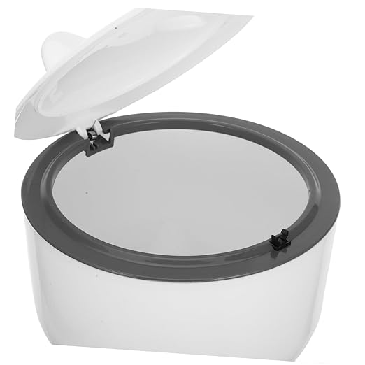 Yardwe 1Set Enclosed Cat Litter Trash Can with Lid Odor Sealing Waste Bin for Cats Large Capacity Plastic Small Trash Container Includes Garbage Bags for Easy Disposal