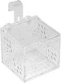 Rosvola Fish Isolation Box, Fish Breeding Incubator Aquarium Hatchery Fish Tank Isolation Box, Incubator Holder Transparent for Shrimp Aquarium(10Cm10Cm10Cm)