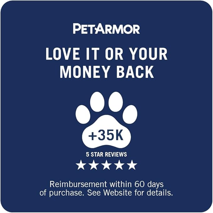 PetArmor Plus Flea and Tick Prevention for Dogs, X-Large Dog Flea and Tick Treatment, 1 Dose, Waterproof Topical, Fast Acting, for X-Large (89-132 lbs)