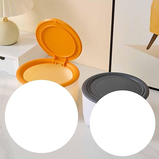 Cat Litter Trash Can Pet Bin,Lightweight,Portable,Sturdy,Garbage Can with Press Type Lid Pet Accessories, Yellow