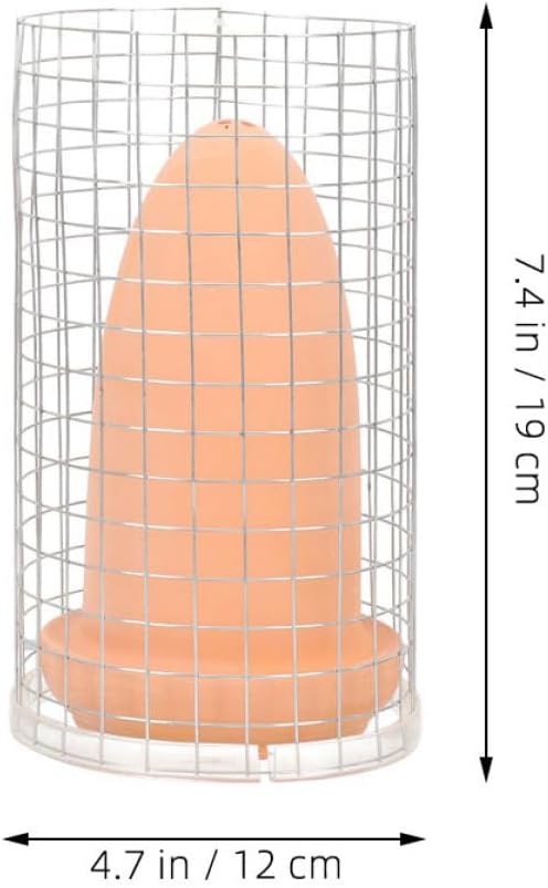 DOITOOL Ceramic Spawning Cones and Aquarium Breeding Box with Protective Net Medium Size Fish Breeding Container for Angelfish Discus Shrimp Suitable for Fish Tank Isolation