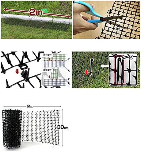 Household Garden Prickle Strip Anti Cat Dog Repellent Deterrent Spike Mat Garden Flower Plant-Black